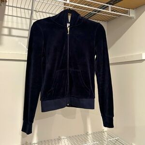 Juicy Couture Women’s Plush Velour Tracksuit Pants and Hoodie - Used Condition